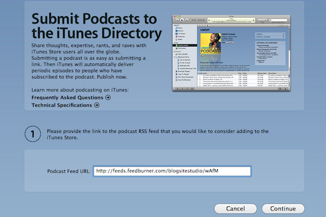 submit to itunes
