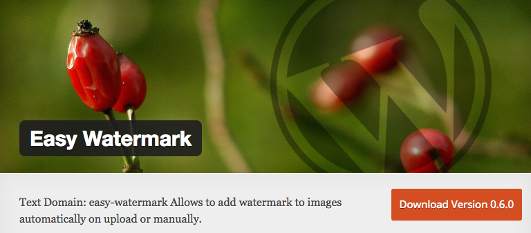 easy watermark WordPress Photo Plugins