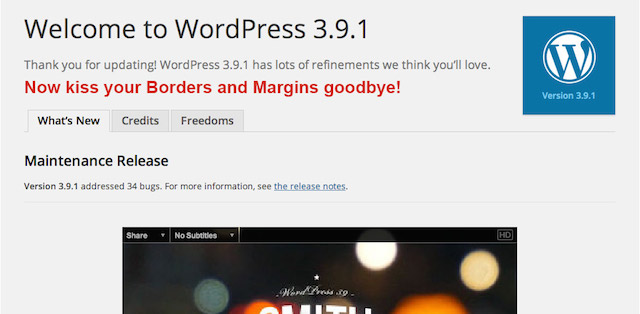 Wordpress 3.9 welcome-wp, blogsitestudio.com
