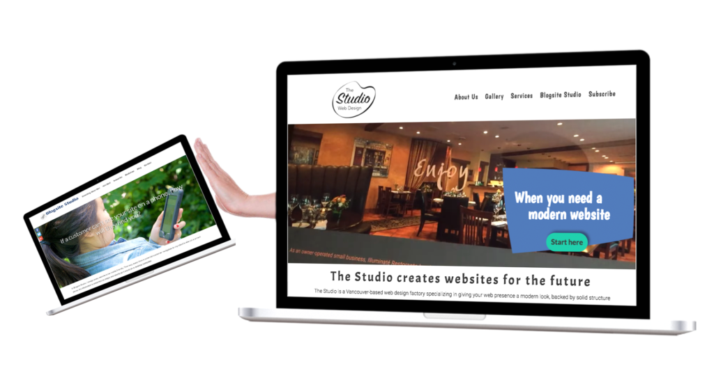 Website redesign of The Studio