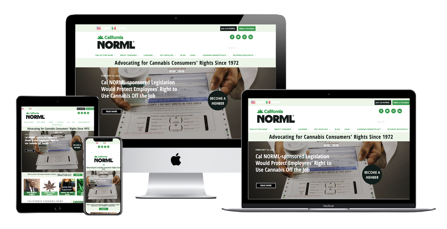 Cal NORML website homepage